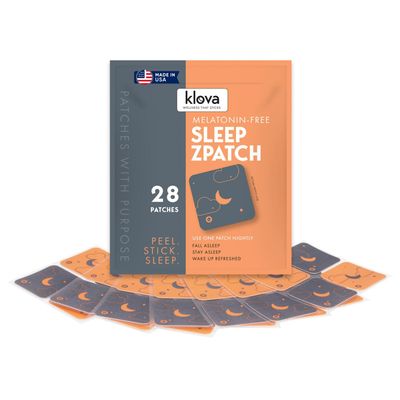 Klova Melatonin-Free Sleep Patches with Ashwagandha, L-Theanine, Hops, Valerian, GABA and Other Natural Ingredients: for Falling Asleep Faster, Staying Asleep Longer &amp; Eliminating Groggy Mornings