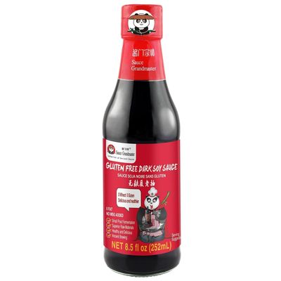 Healthy Gluten Free Dark Soy Sauce Chinese, 1400 Years of Natural Brewing Technology, No Additives, Non-GMO, Wheat Free for Simmer-Fried dish, Stews, Pickling and Food Coloring 8.5 oz. Bottles 1 Pa...