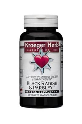 Kroeger Herb Products, Black Radish and Parsley Supplement, Immunity Support, Liver Health &amp; Gallbladder Support with Black Radish, Vegetarian, Non-GMO, Gluten Free, No Preservatives, Made in USA