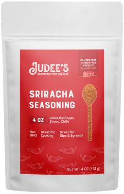 Judee&#39;s Sriracha Seasoning 4 oz - Powdered Vietnamese Chili Seasoning - Non-GMO, Gluten-Free and Nut-Free - Great for Soups, Stews, Chilis, Dips, and Spreads