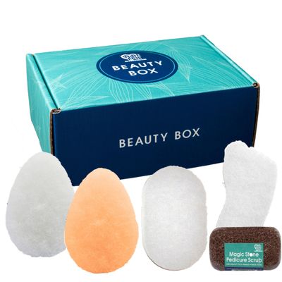HartFelt Head-to-Toe Exfoliation Beauty Box &amp; Trial Pack Gentle Peach Sensitive Facial Exfoliating Pads, Full Body Spa Scrubs, Perfect Skin Rejuvenation Gift Set