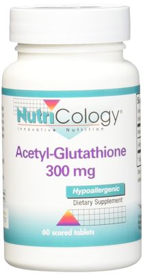 Nutricology Acetyl-Glutathione - S-Acetyl-L-Glutathione, Well Absorbed, Oral Glutathione, Immune Support, 300 mg Supplement - 60 Count