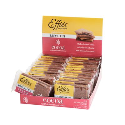 Effie&#39;s Homemade Biscuits - Cocoa - Single Serve Tray - 24 Pack