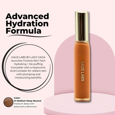Haus Labs Triclone Skin Tech Hydrating De-puffing Concealer with Fermented Arnica - 41 Medium Deep Neutral