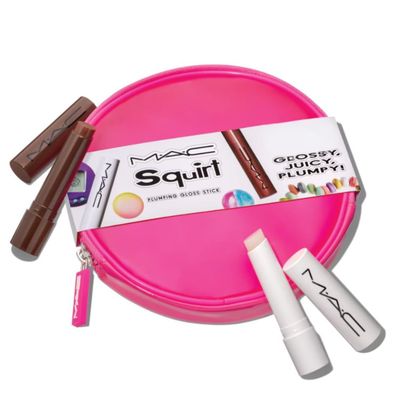 MAC Cosmetics Limited Edition Amped Squirt Plumping Gloss Stick Set - Lower Cut Sheer Brown and Clear