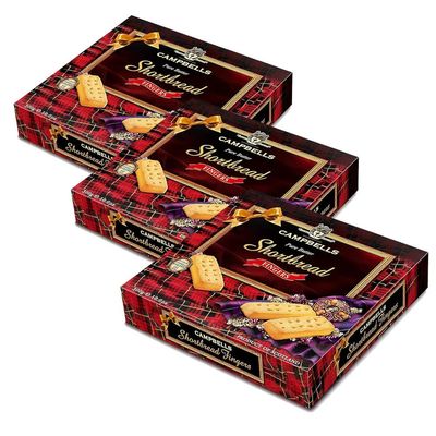 Campbells Shortbread Pure Butter Fingers Scottish Cookies British Buttery Soft Shortbread Biscuits Taste Delicious with Tea &amp; Coffee Ideal for Gifting 10.58 Oz Pack of 3