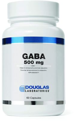 Douglas Laboratories GABA 500 mg. Amino Acid Support for Brain Neurotransmitters, Sleep Cycles, and Body Temperature 60 Capsules
