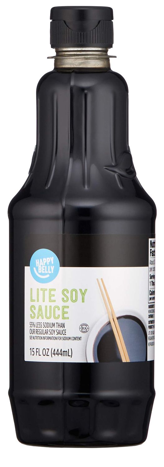 Amazon Brand - Happy Belly Low Sodium Soy Sauce, 15 fl oz Pack of 1