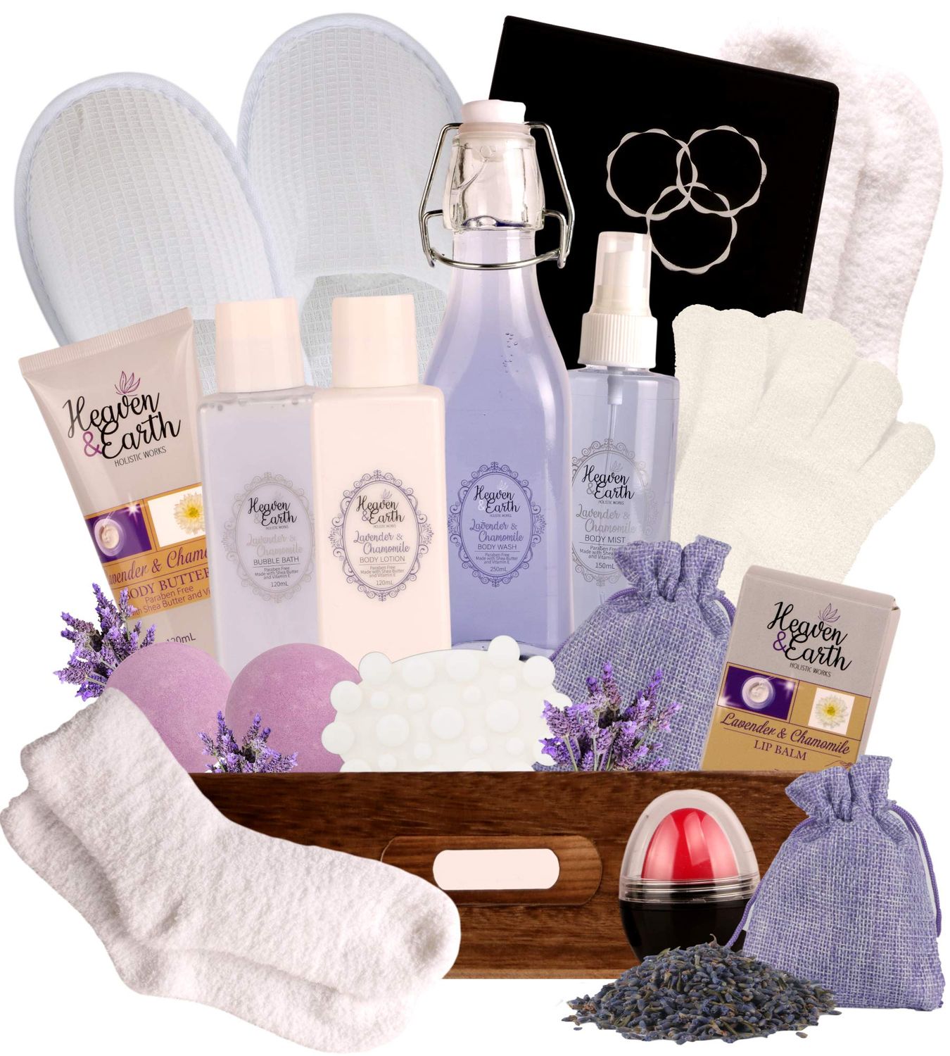 Birthday Gift Basket for Women. Lavender Pampering Gift Basket! All Inclusive Spa Bath Gift Set for Relaxing, Self Care, Meditation Gifts for Her Gift Bath Set for Mind &amp; Body Stress Relief!