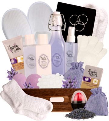 Birthday Gift Basket for Women. Lavender Pampering Gift Basket! All Inclusive Spa Bath Gift Set for Relaxing, Self Care, Meditation Gifts for Her Gift Bath Set for Mind &amp; Body Stress Relief!