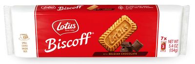 Lotus Biscoff with Chocolate - European Biscuit Cookies - 5.4 Ounce Pack of 12 - 7 Three-Packs per Retail Pack - non GMO Project Verified