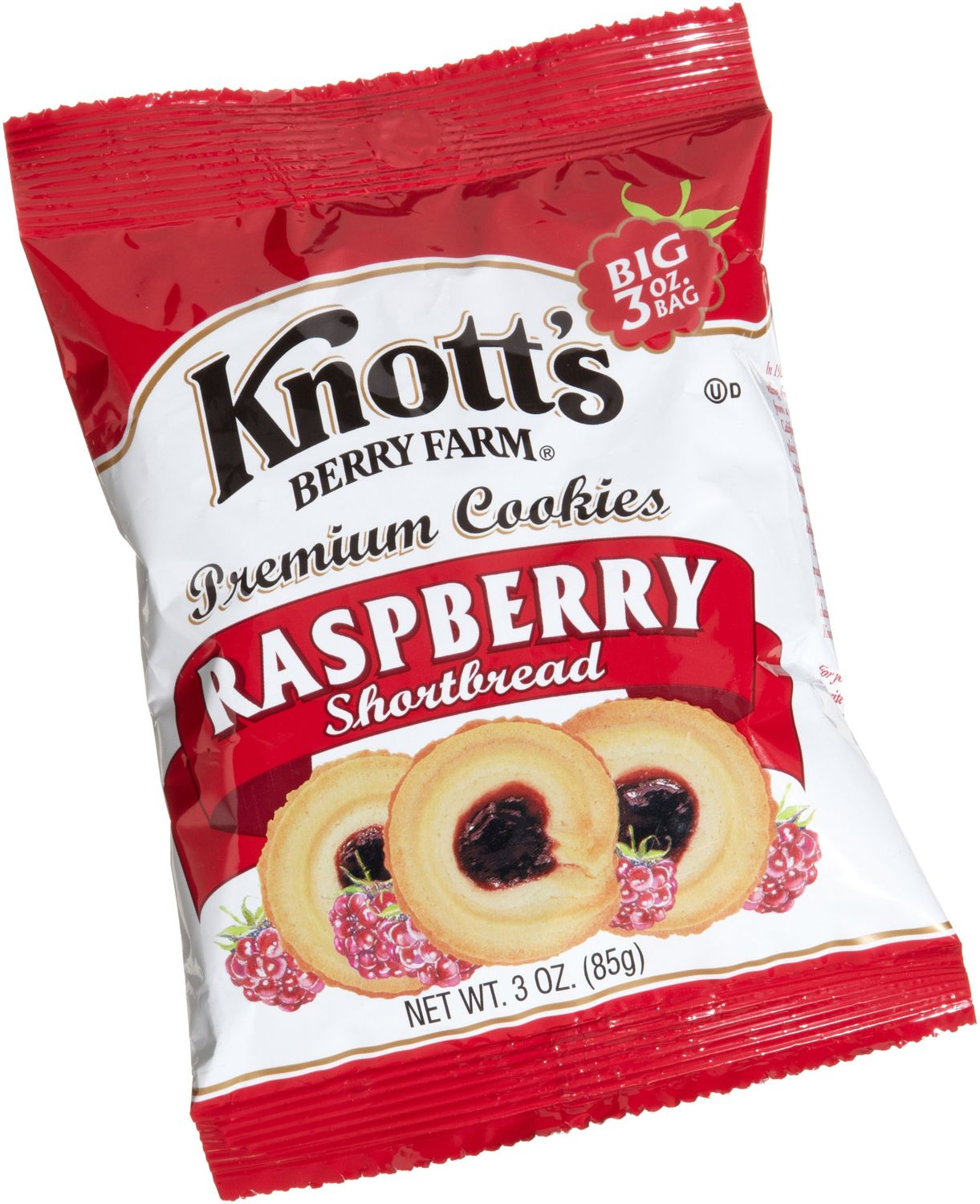 Knott&#39;s Berry Farm Raspberry Shortbread, 3-Ounce Packages Pack of 48