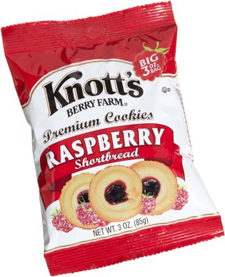 Knott&#39;s Berry Farm Raspberry Shortbread, 3-Ounce Packages Pack of 48