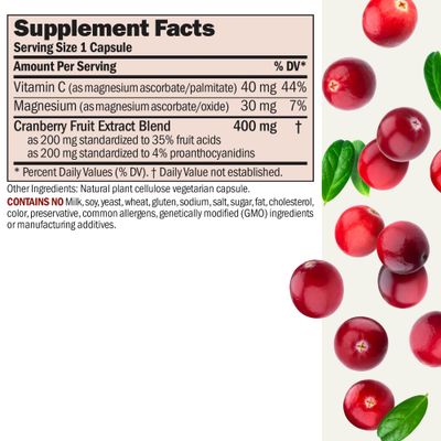 ANDREW LESSMAN Cranberry Benefits 60 Capsules - Supports Bladder, Kidney and Urinary Tract Health. High Potency Standardized Extracts of Cranberry Fruit, Small Easy to Swallow Capsules