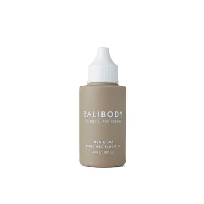 Bali Body Tinted Super Serum SPF30 Natural Shade Daily Skincare for All Skin Types Hyaluronic Acid Infused Skin Perfector for Glowing Skin Vegan, Cruelty Free, Australian Made 30ml1.01fl oz