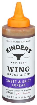 Wing Dipping Sauce Sweet &amp; Spicy Korean Bourbon Peach BBQ Garlic Parmesan Sauces for Dipping Gluten Free, Non-GMO, No MSG, Keto Shelf-stable Squeeze Bottle 3-pack