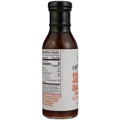 G Hughes Sugar Free Orange Ginger Teriyaki Sauce, No High Fructose Corn Syrup, No Preservatives, Gluten Free, 13 Ounce Pack of 6