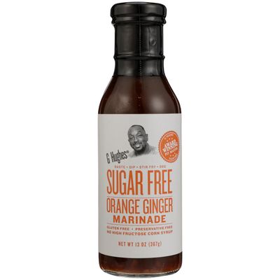 G Hughes Sugar Free Orange Ginger Teriyaki Sauce, No High Fructose Corn Syrup, No Preservatives, Gluten Free, 13 Ounce Pack of 6