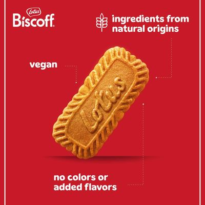 Lotus Biscoff Cookies, Caramelized Biscuit Cookie Snack, Dispenser Box 20 sleeves of 2 extra large cookies Vegan, 0.9 Ounce Pack of 20