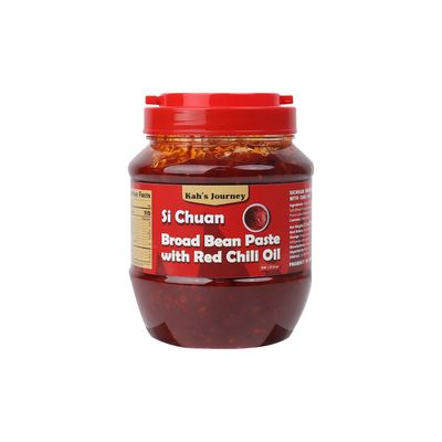 Szechuan paste - spicy bean paste with Red Chili Oil 17.6 oz, Medium Spicy