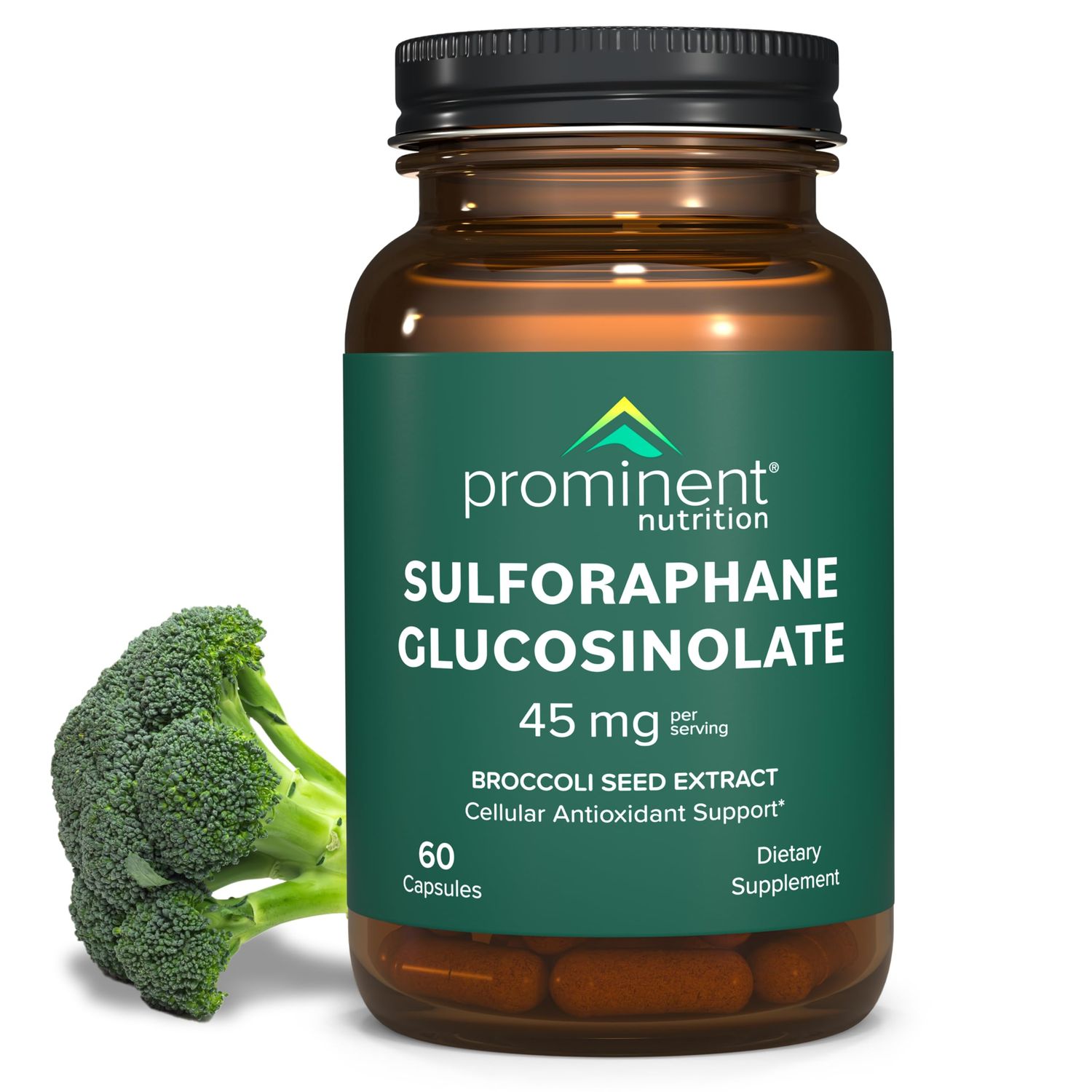 Prominent Nutrition Sulforaphane Glucosinolate Supplement, Cellular Antioxidant Support, Sulforaphane Supplement 45 mg, 30 Day Supply