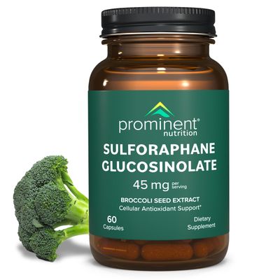 Prominent Nutrition Sulforaphane Glucosinolate Supplement, Cellular Antioxidant Support, Sulforaphane Supplement 45 mg, 30 Day Supply
