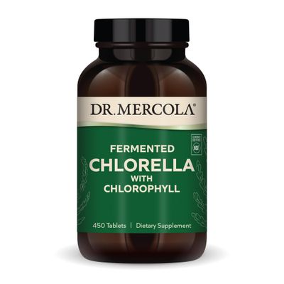 Dr. Mercola, Fermented Chlorella, 90 Servings 450 Tablets, non GMO, Soy-Free, Gluten Free