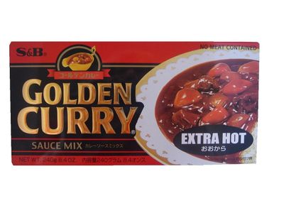 S&amp;B Golden Curry Sauce Mix Extra Hot, 8.4 Ounce Pack of 5
