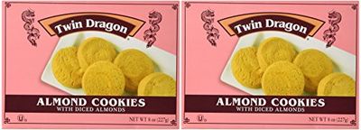 Twin Dragon Almond Cookies, 8 Oz Pack of 2
