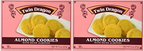 Twin Dragon Almond Cookies, 8 Oz Pack of 2