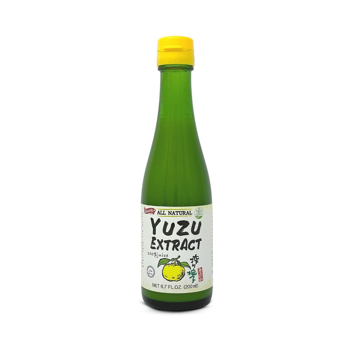 Shirakiku Japanese Yuzu Extract - Pure Yuzu Juice - Versatile Yuzu Extract Used for Baking, Food Flavouring and Asian Drink Mixture Yuzu Sauce - 6. 76 Fl Oz