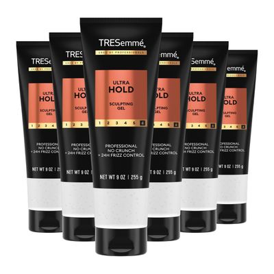TRESemme Alcohol-Free Gel Ultra Hold 6 Pack for 24H Frizz Control, with Pro Lock Technology, 9 Oz
