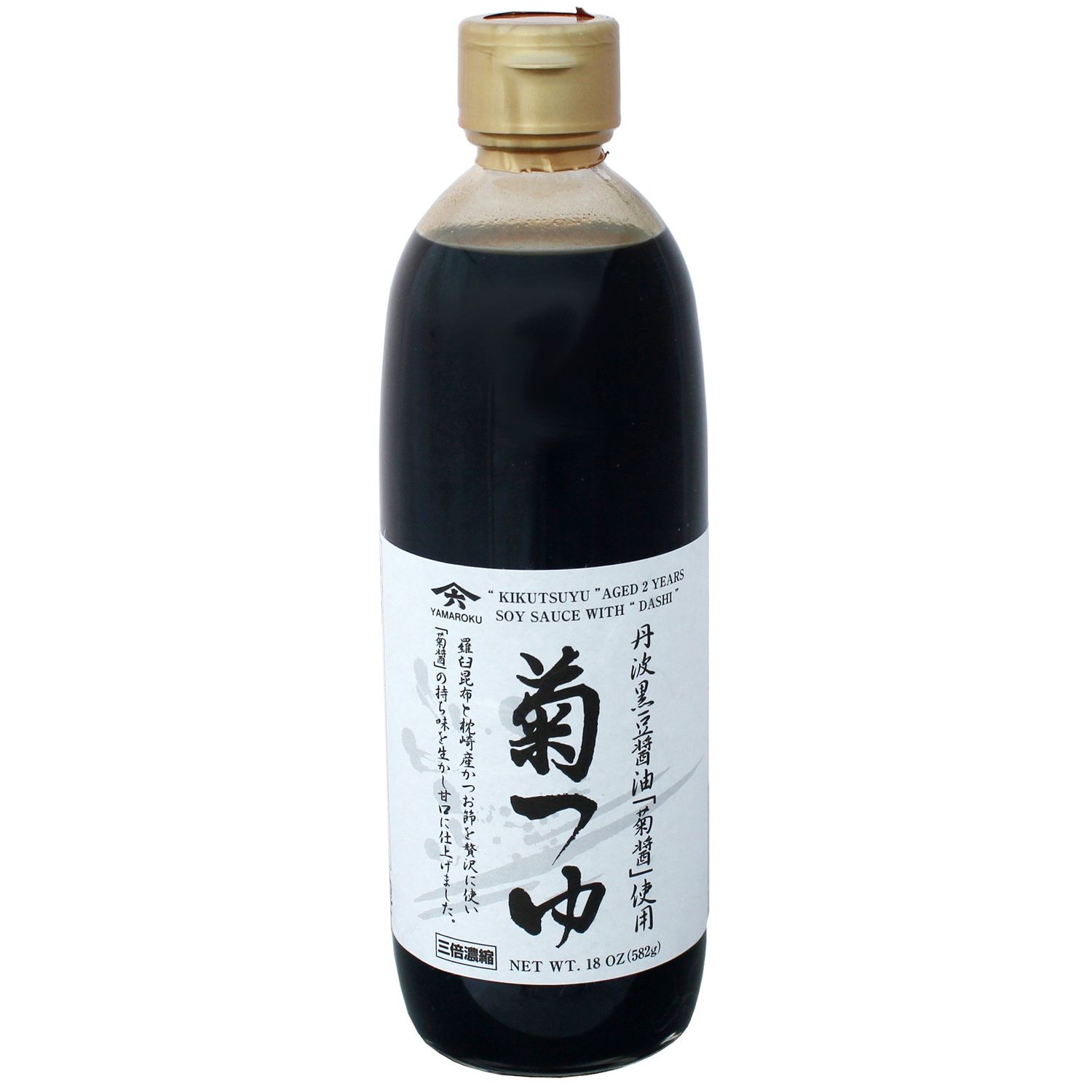 Yamaroku Aged 2 Years Soy Sauce with Bonito &amp; Kelp Stock Kiku Tsuyu, 18 Ounce