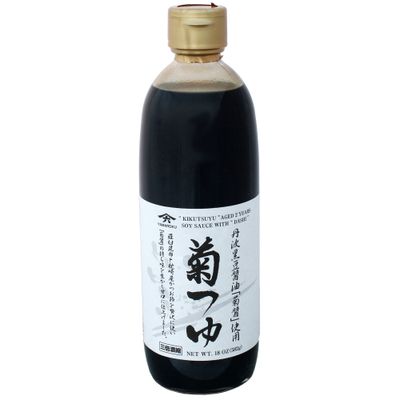 Yamaroku Aged 2 Years Soy Sauce with Bonito &amp; Kelp Stock Kiku Tsuyu, 18 Ounce