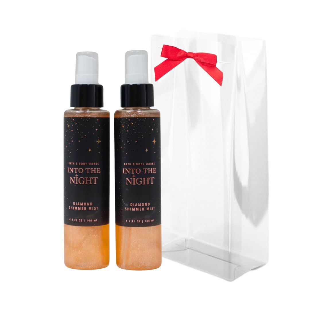 Bath &amp; Body Works Into the Night Shimmer Mist 8 Fluid Ounce 2023 Limited Edition Pack of 2 Gift Set