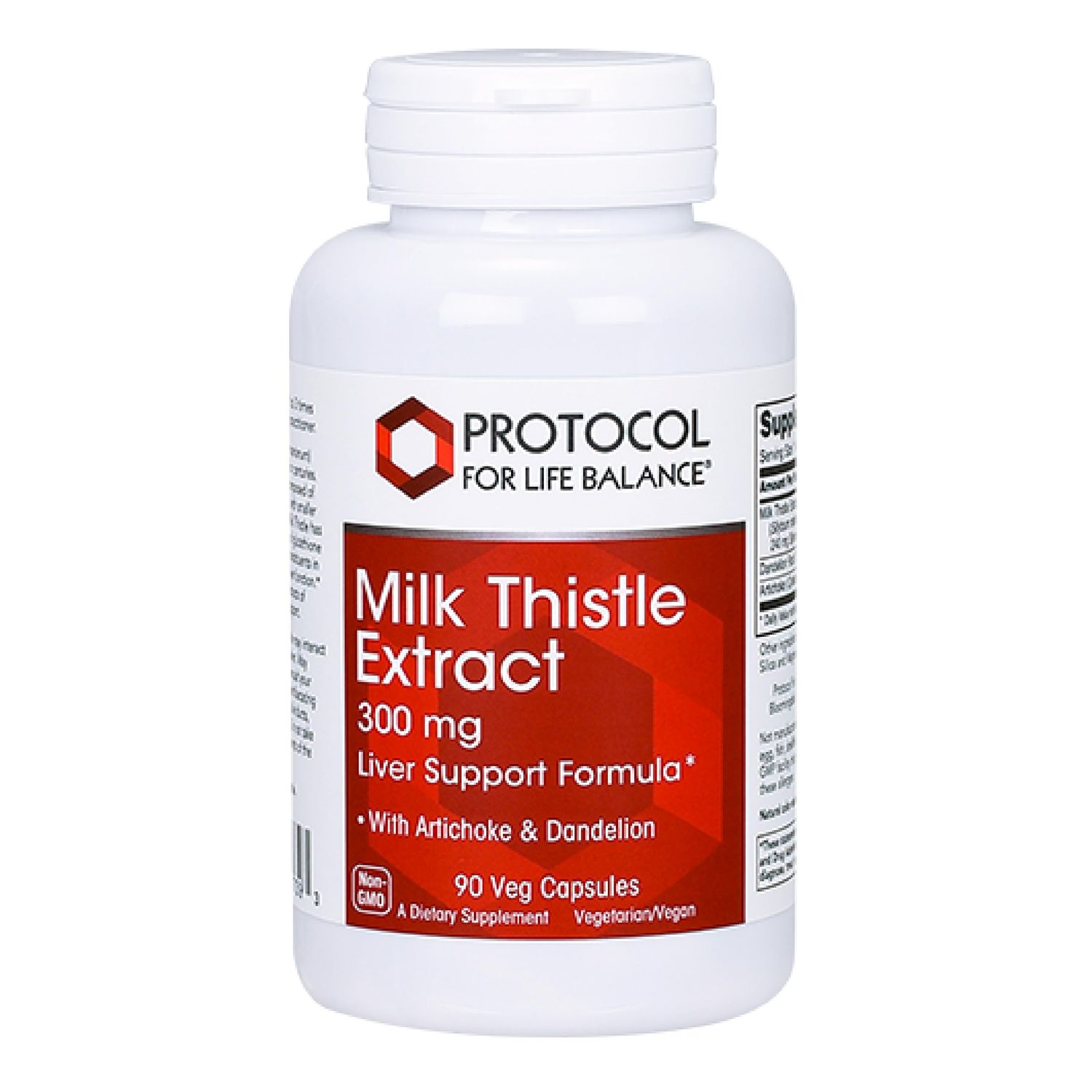 Protocol Milk Thistle Extract 300 mg - for Healthy Liver Support - with Artichoke Leaf &amp; Dandelion Root - Vegan &amp; Kosher - 90 Veg Capsules