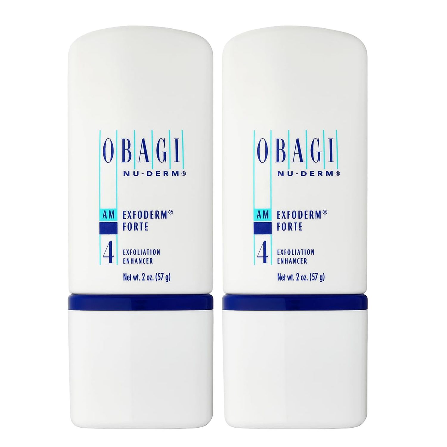 Obagi Nu-Derm Exfoderm Forte - Advanced, Lightweight Exfoliating Lotion with Glycolic and Lactic Acids AHA - For Normal to Oily Skin Types - Two Pack, 2 2 oz