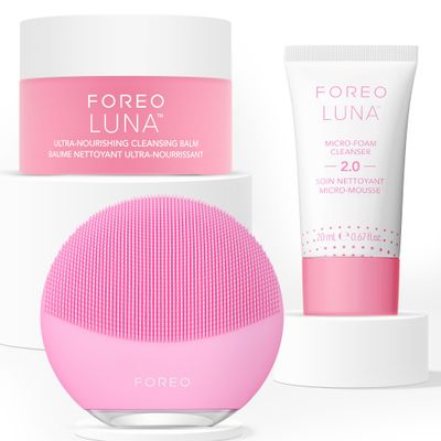 FOREO Luna Mini 3 - Premium Facial Cleansing Brush Bundle