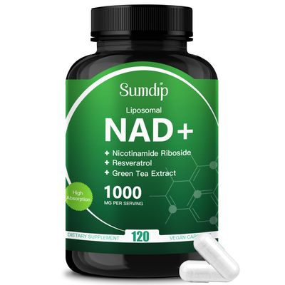 NAD Supplement 1000mg Pure - Liposomal NAD Supplement with Nicotinamide Riboside, Resveratrol,Green Tea Extract - Energy Supplements for Men &amp; Women - NAD Plus - 120 Capsules