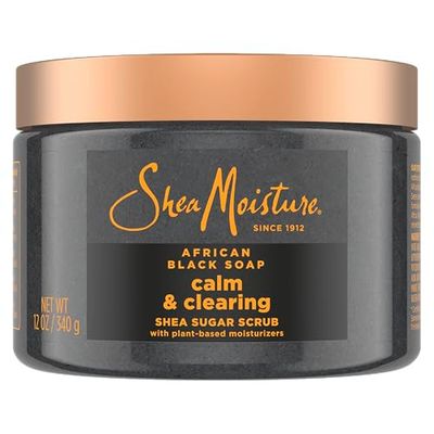 SheaMoisture Sugar Body Scrub African Black Soap for healthy, glowing skin African black soap with 24h shea moisture nutrients 12 oz