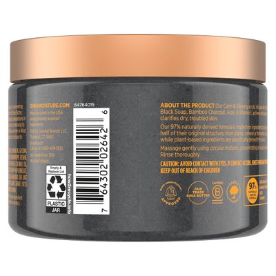 SheaMoisture Sugar Body Scrub African Black Soap for healthy, glowing skin African black soap with 24h shea moisture nutrients 12 oz