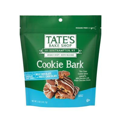 Tate&#39;s Bake Shop Cookie Bark, Chocolate Chip Cookies with Milk Chocolate with White Chocolate Drizzle, 5 oz
