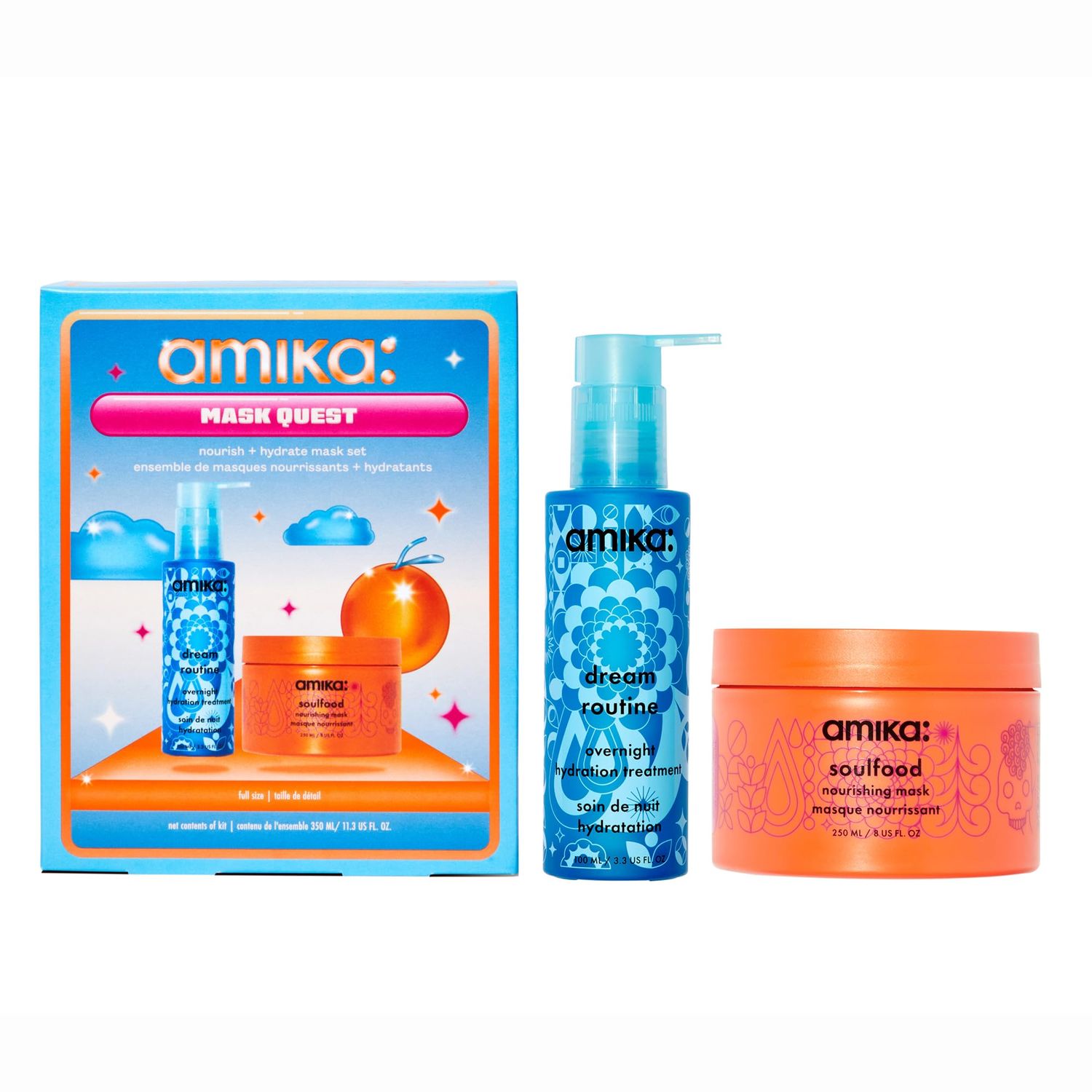 amika mask quest: nourish hydrate mask set