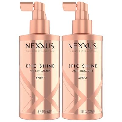 NEXXUS Epic Shine Anti-Humidity Spray Heat Protection for Long Lasting, Weightless Shine, with StyleProtect Technology 8 oz Pack of 2
