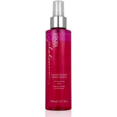 Kenra Platinum Color Charge Spray Serum Color Protecting Spray Retains Color Pigments With Shine Environmental &amp; Thermal Protection All Hair Types 6.7 fl. Oz