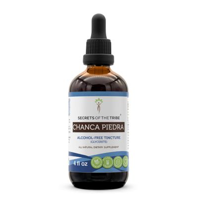 Secrets of the Tribe Chanca Piedra Alcohol-Free Tincture Extract, Chanca Piedra Phyllanthus niruri Dried Herb Tincture Supplement 4 FL OZ