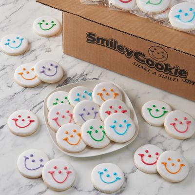 50-Pack Nut-Free Original Smiley Face Mini Smiley Sugar Cookies