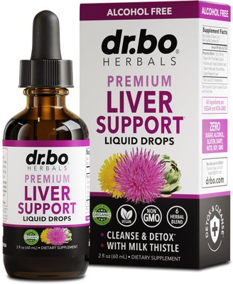 Liver Cleanse Detox &amp; Repair Organic - Natural Liver Support Supplement Liquid Drops, Milk Thistle Dandelion, Chanca Piedra Extract, Artichoke - Gallbladder Health Formula Supplements Liquid Drops 2oz