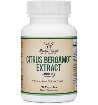 Citrus Bergamot Supplement - Only Patented, Clinically Proven Bergamot Extract - 1,000mg Servings Sourced from Italy 60 Capsules by Double Wood