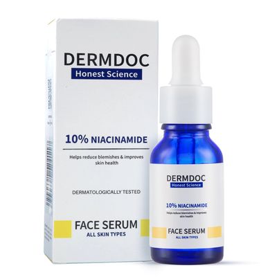 DermDoc 10 Niacinamide Face Serum, 30ml All Skin Types Improves Skin Texture Hydrates and Moisturizes